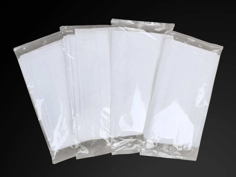 Individually Wrapped White Protective Face Mask — product detail 1