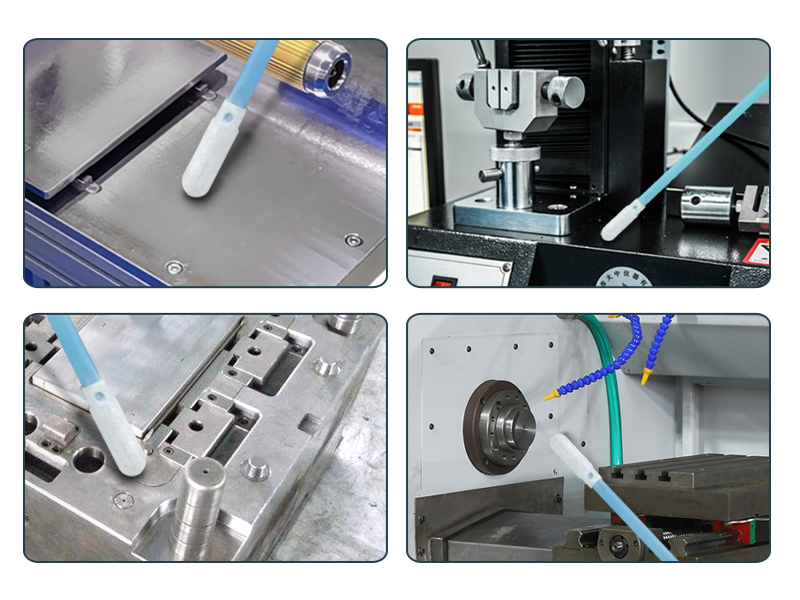 Cleaning applications; confirm fluid and surface compatibility