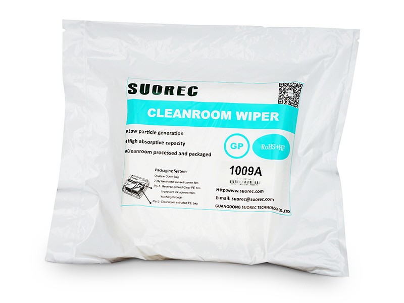 Polyester Cleanroom Wipes 1009A Mesh 150 g/m² — fabric and application detail 1