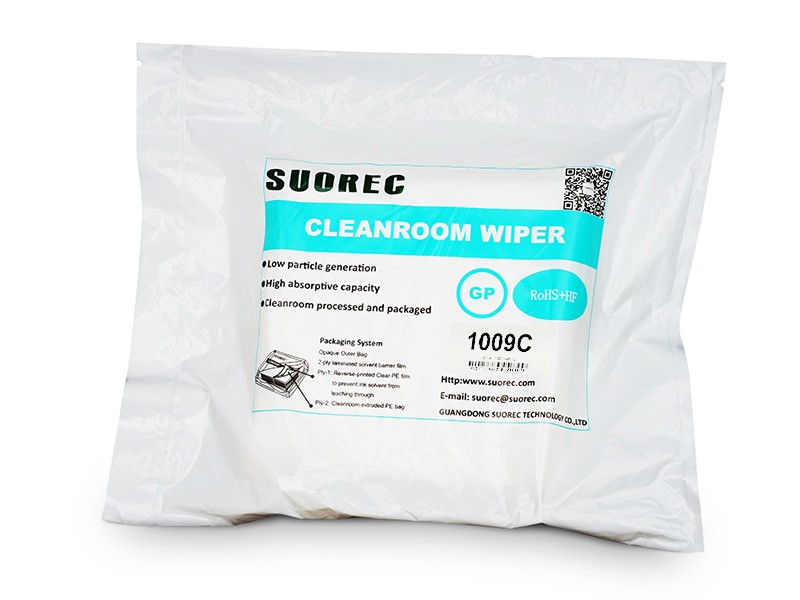 Polyester Cleanroom Wipes 1009C Mesh 155 g/m² — fabric and application detail 1