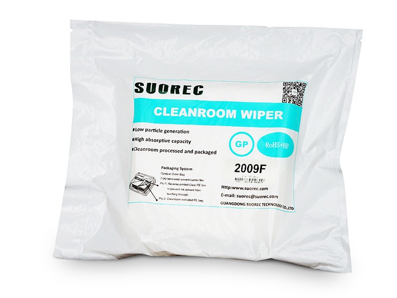 Polyester Cleanroom Wipes 2009F Straight Texture 130 g/m² — fabric and application detail 1