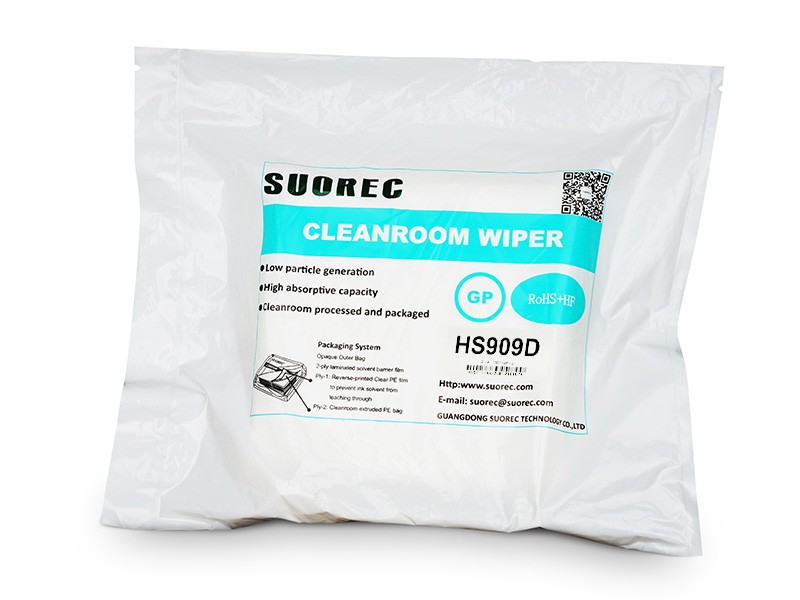 High-Density Microfiber Cleanroom Wipes HS909D 240 g/m² — fabric and application detail 1