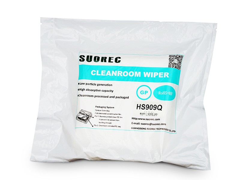 High-Density Microfiber Cleanroom Wipes HS909Q 170 g/m² — fabric and application detail 1