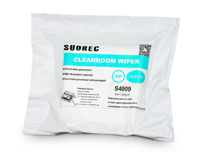 Woven Microfiber Cleanroom Wipes S4009 Twill 110 g/m² — fabric and application detail 1