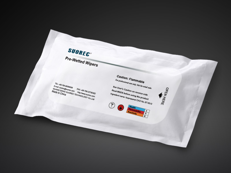Sterile Presaturated Wood Pulp-Polyester Wipes 68 g/m²