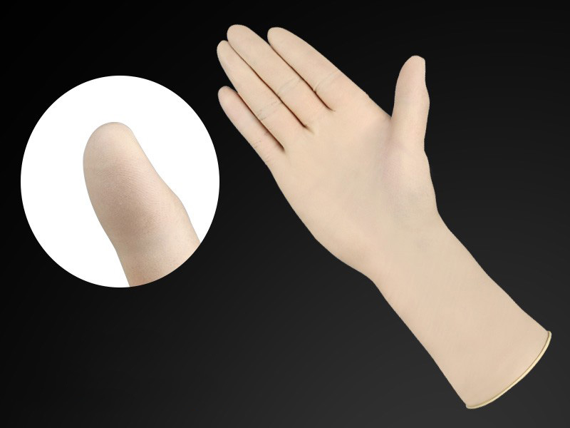 Sterile 12-Inch Yellow Latex Gloves — product view