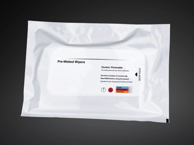 60 gsm Pre-Saturated Cellulose Polyester Wipes — cover photograph
