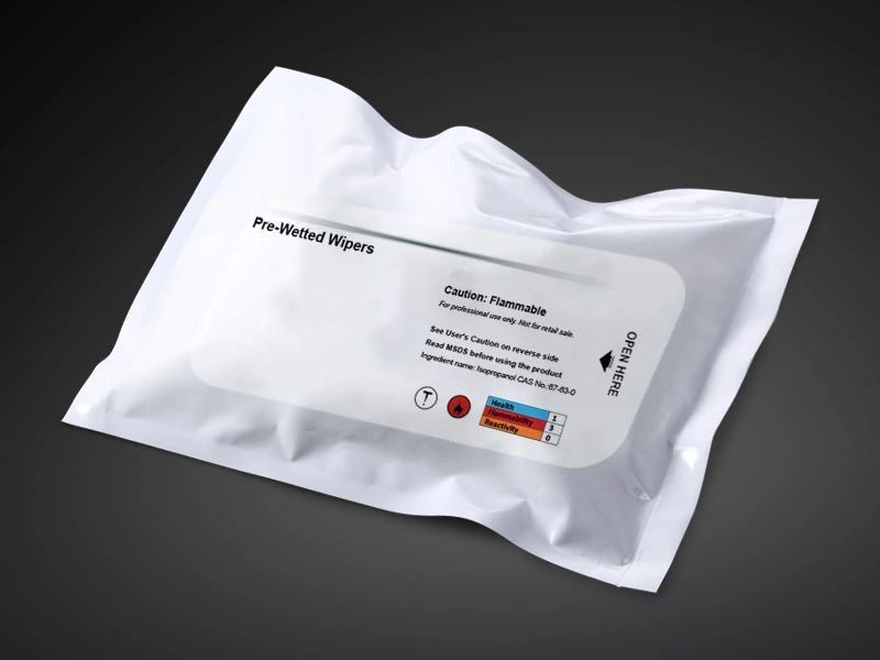 68 gsm Pre-Saturated Cellulose Polyester Wipes — cover photograph