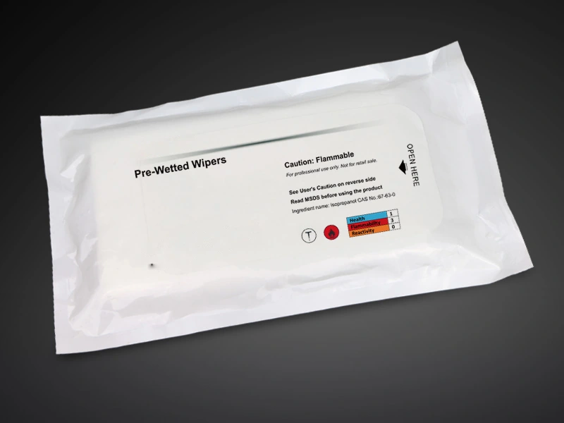 Pre-Saturated Polypropylene Wipes — cover photograph