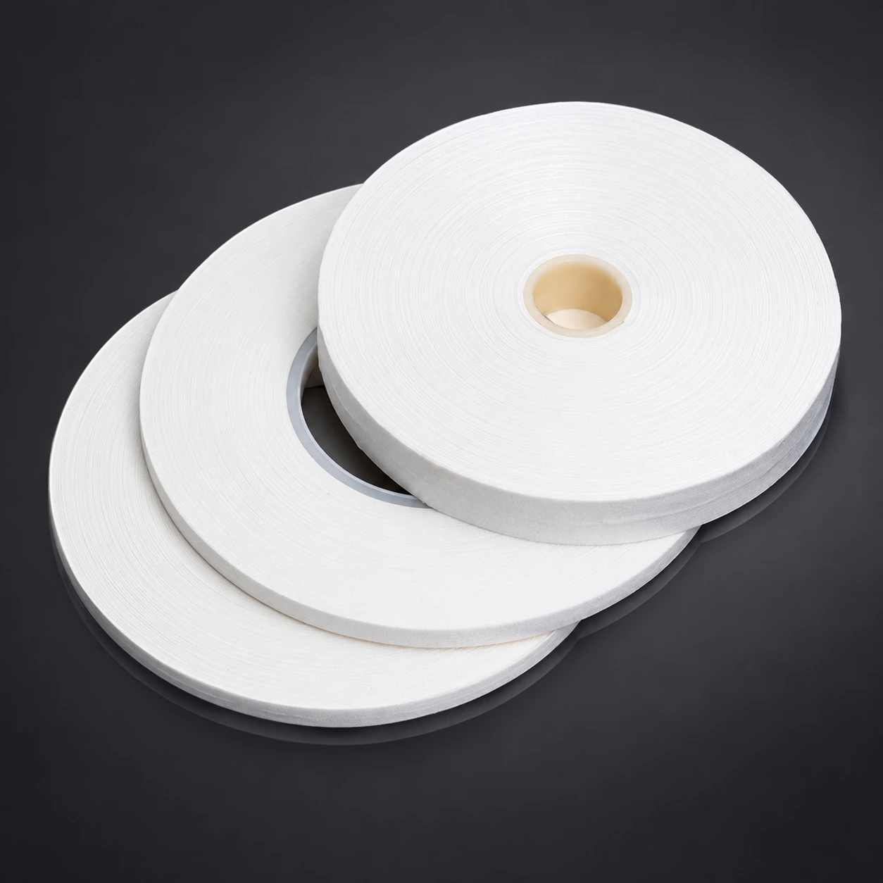 HK509A(FJ) white wiping rolls stacked to show different core and winding arrangements