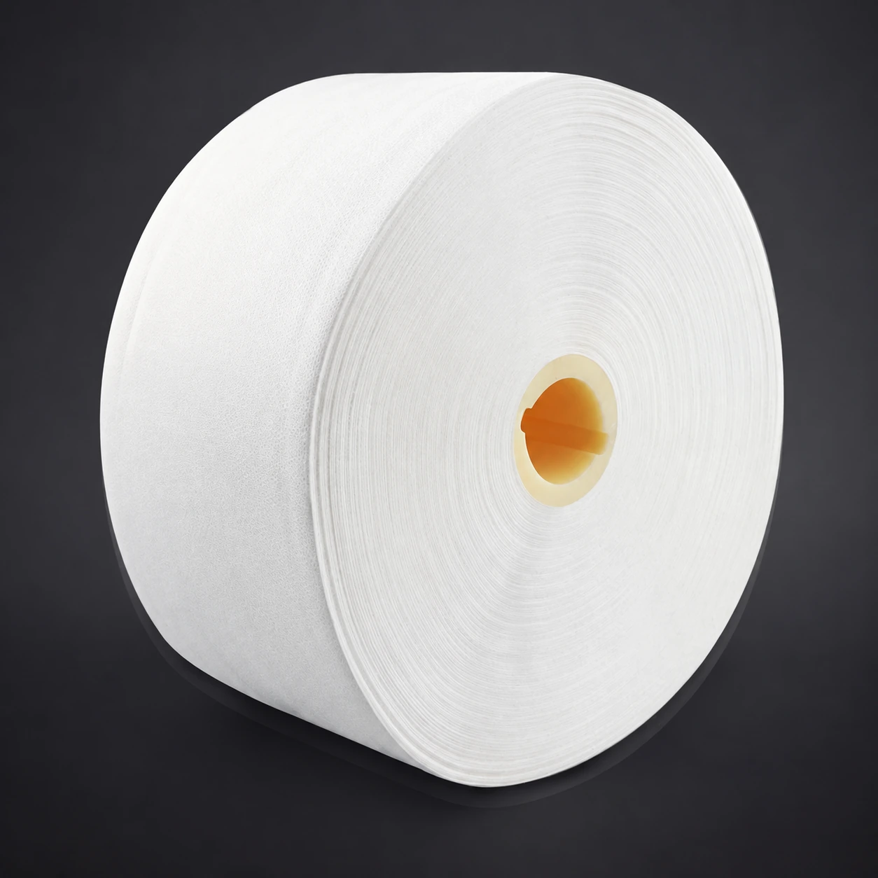 1009W broad upright polyester wiping roll showing the central core