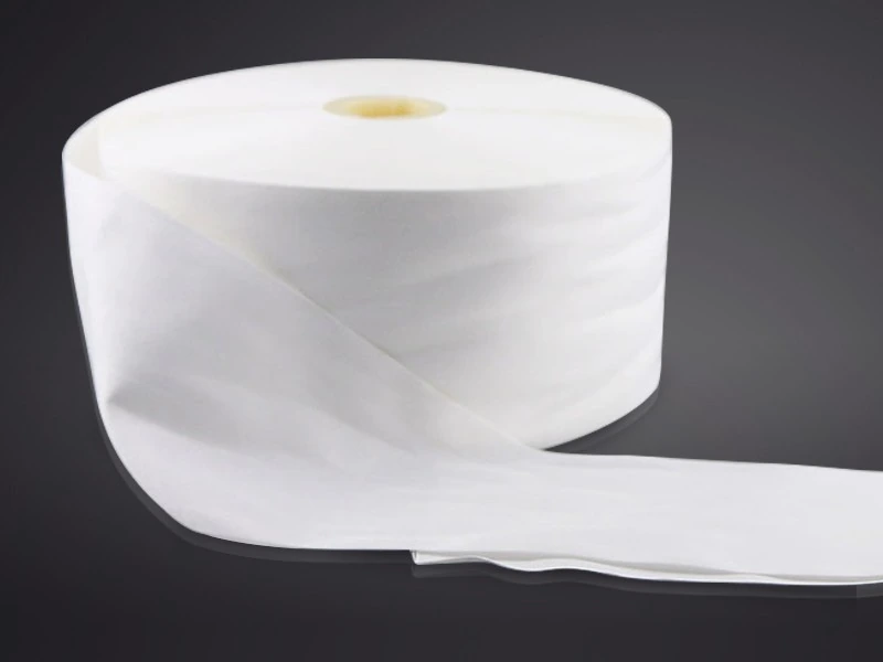 Unfolded cloth and roll presentation