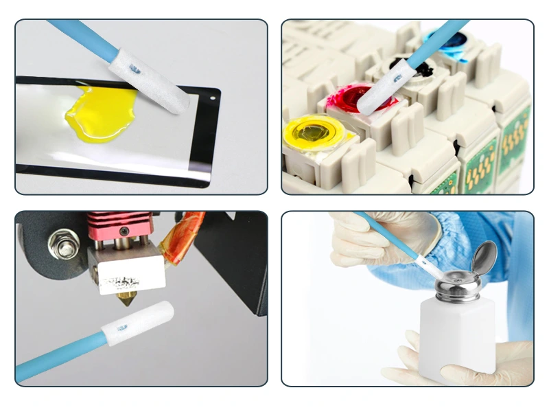Cleaning applications; confirm fluid and surface compatibility