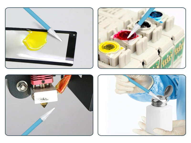 Cleaning applications; confirm fluid and surface compatibility