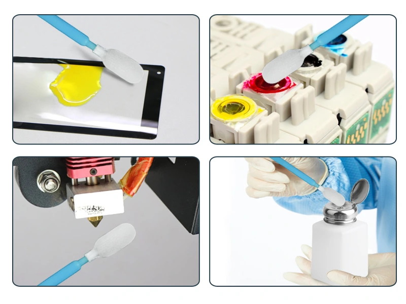 Cleaning applications; confirm fluid and surface compatibility