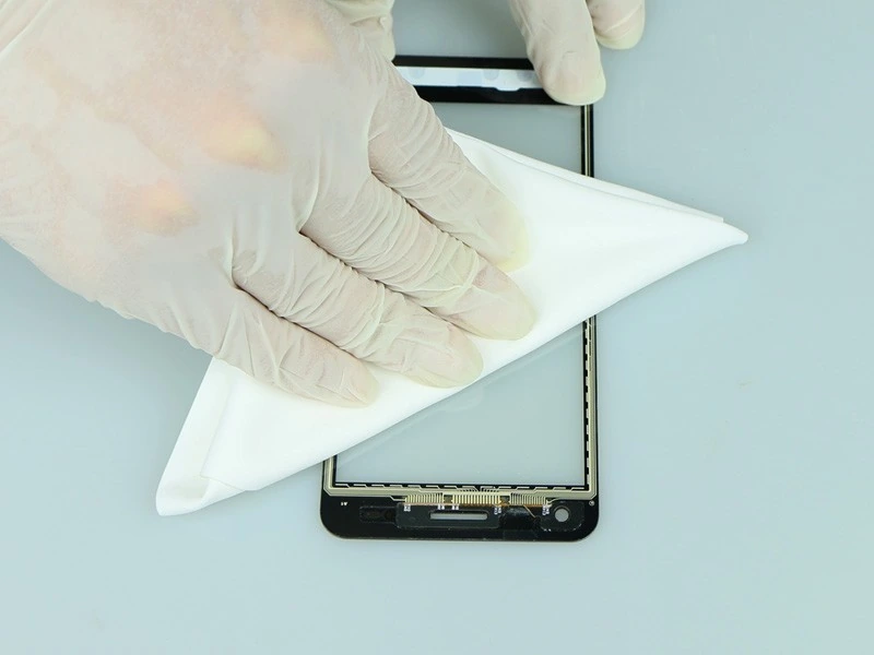 Polyester Cleanroom Wipes 1009N Mesh 170 g/m² — fabric and application detail 4