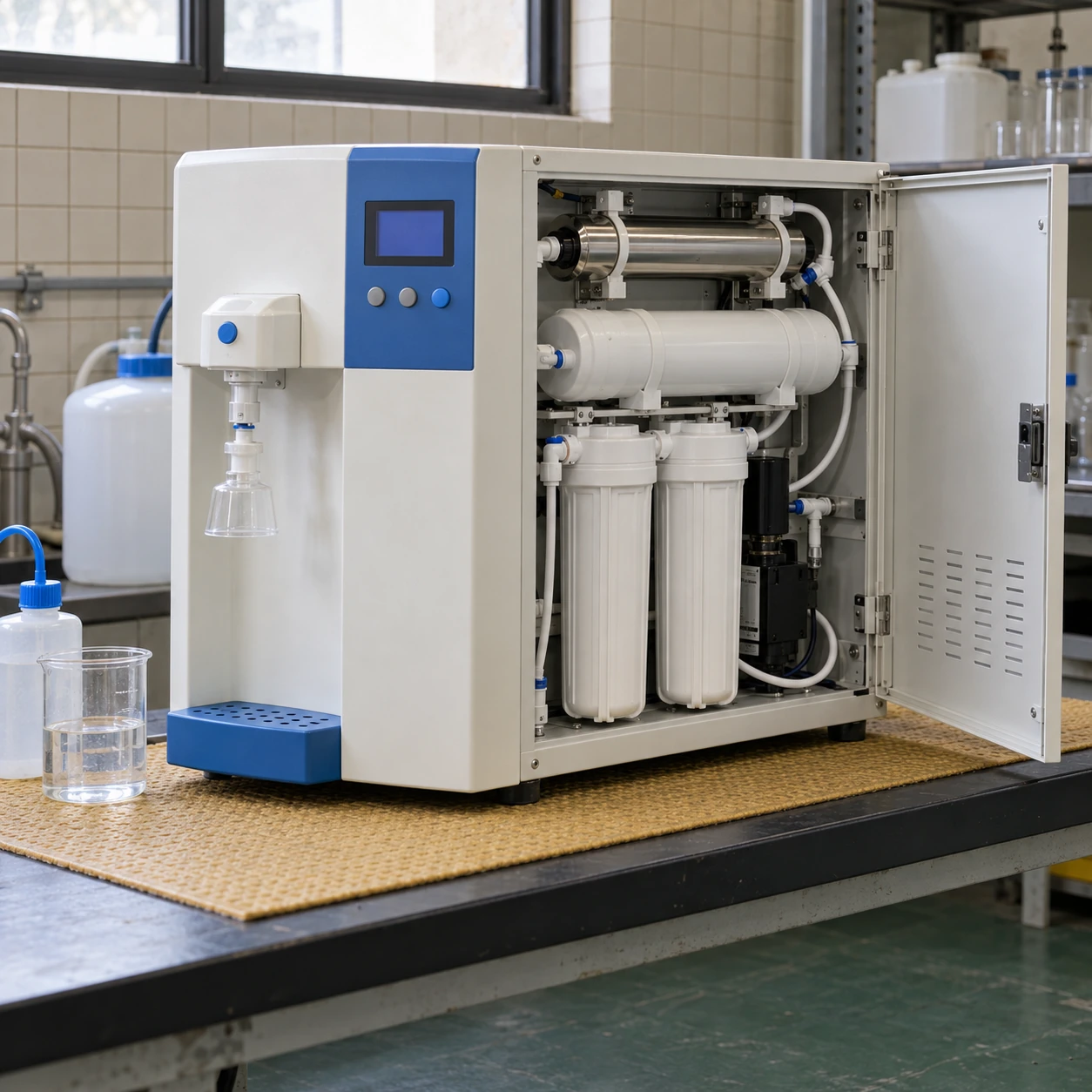 integrated ro + uv ultrapure water system